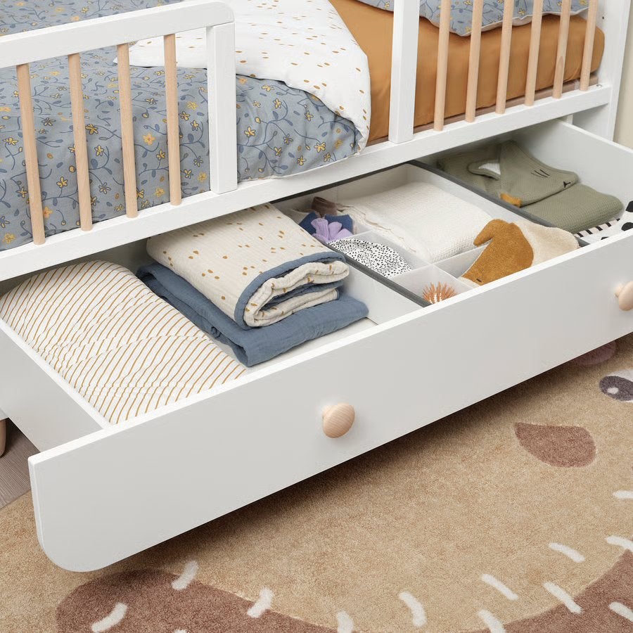 Evolutief babybedje met lade 60x120, Ophalen, Zo goed als nieuw, Matras