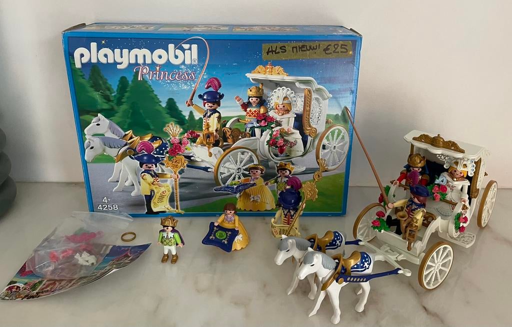 Playmobiel princess  koets met bruidspaar zo goed als nieuw!, Kinderen en Baby's, Speelgoed | Playmobil, Ophalen of Verzenden