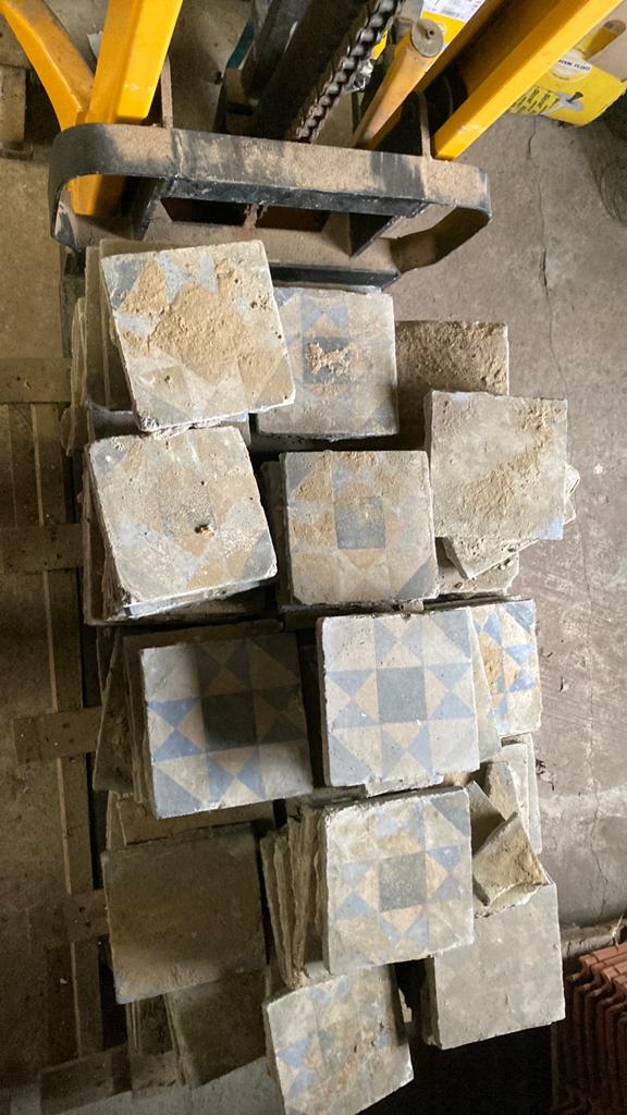 Cement tegels, Doe-het-zelf en Bouw, Tegels, Ophalen, Gebruikt, Vloertegels