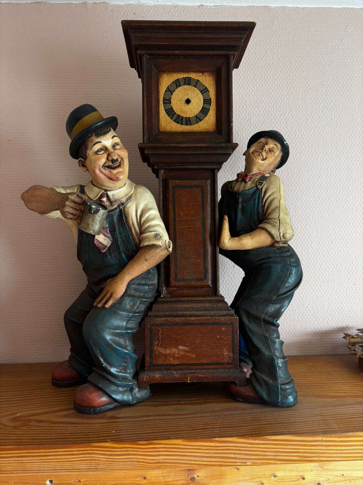 decoratieve klok met twee komische figuren, Antiek en Kunst, Antiek | Klokken, Ophalen
