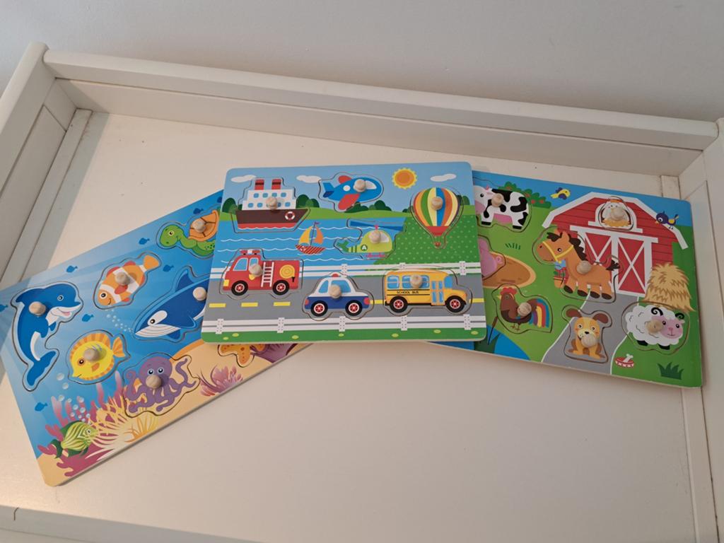 Houten puzzels, Ophalen