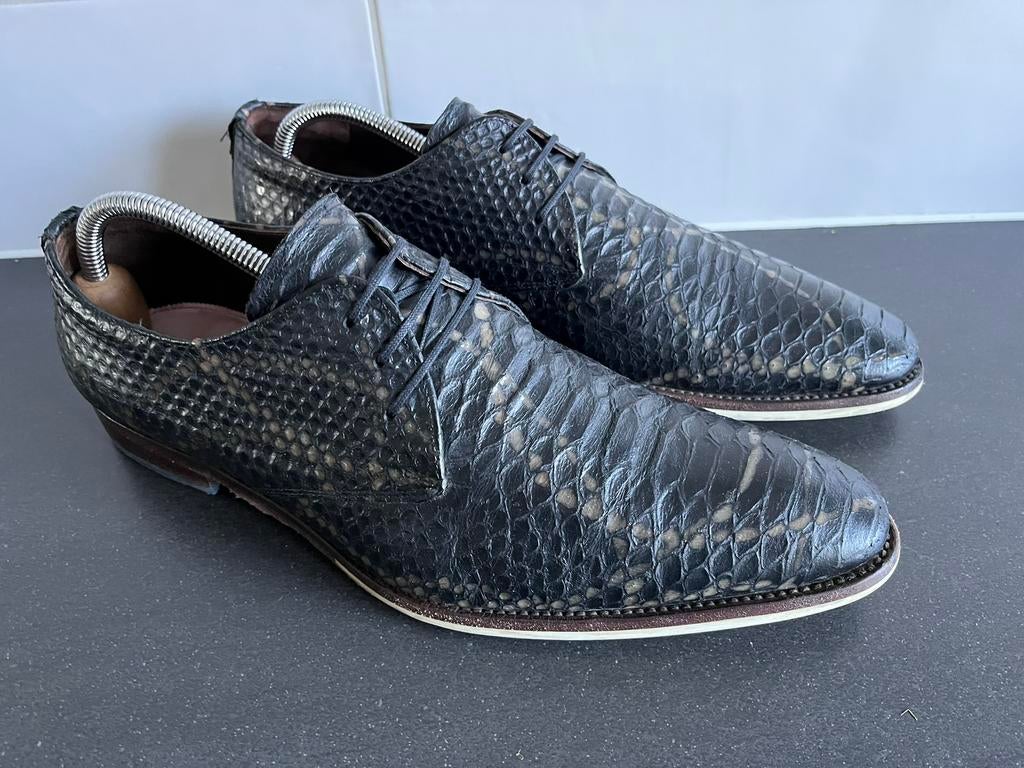 Floris van Bommel herenschoenen maat 9.5 / 43.5, Enlèvement ou Envoi, Chaussures à lacets, Comme neuf, Noir