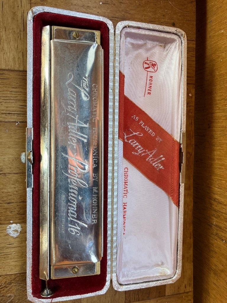 Larry Addler Professional, Ophalen of Verzenden, Zo goed als nieuw, Met koffer of doosje, C-mondharmonica
