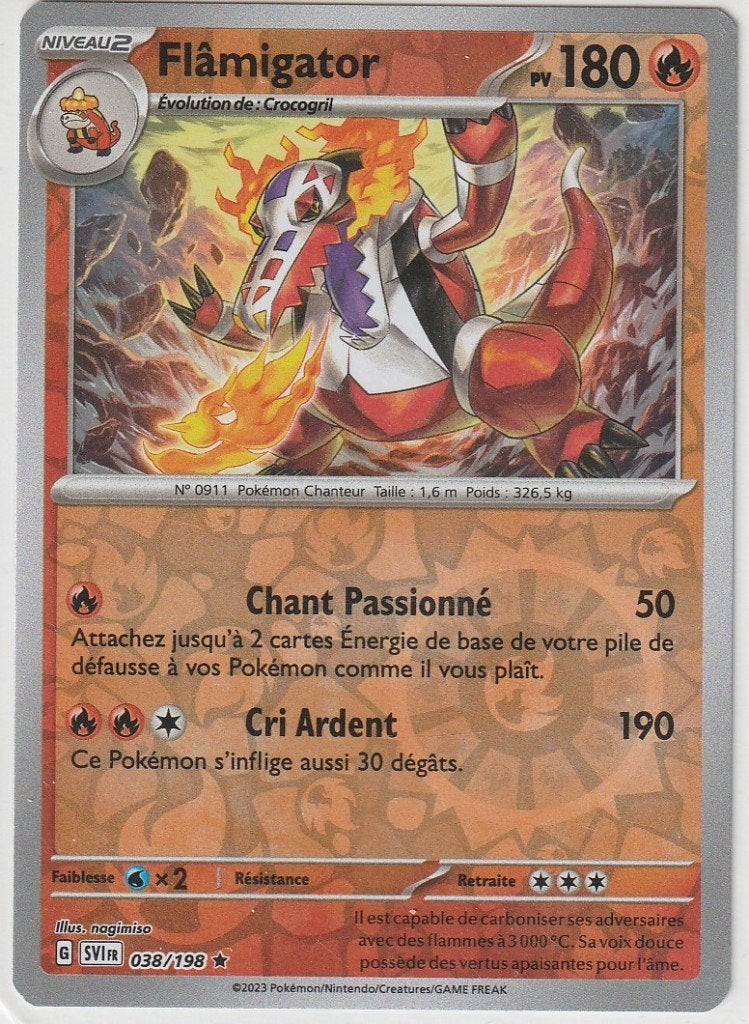 Flâmigator rare holo reverse - protection standard, Enlèvement ou Envoi, Comme neuf