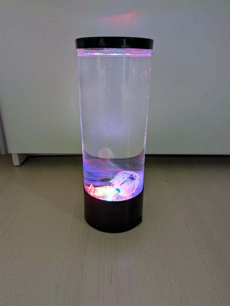 Lampe veilleuse LED à méduses / Aquarium d'ambiance, Lampe de bureau, Moderne, Enlèvement ou Envoi, 25 cm