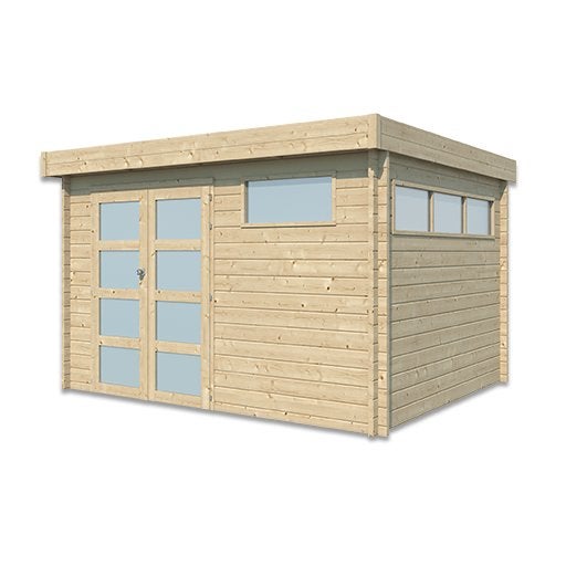 NOUVELLE cabane en rondins moderne de 44 mm : 4605ISO, Envoi, Neuf