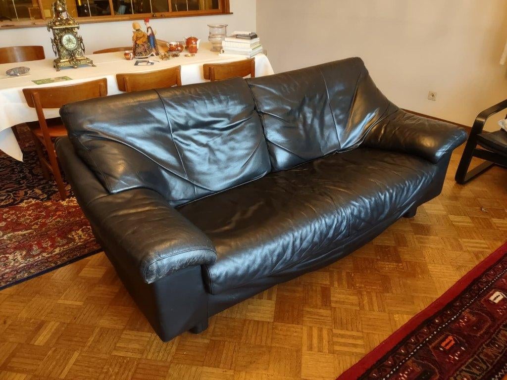 Leren design zetel Rolf Benz, Huis en Inrichting, Ophalen, Gebruikt, Overige maten, 150 tot 200 cm