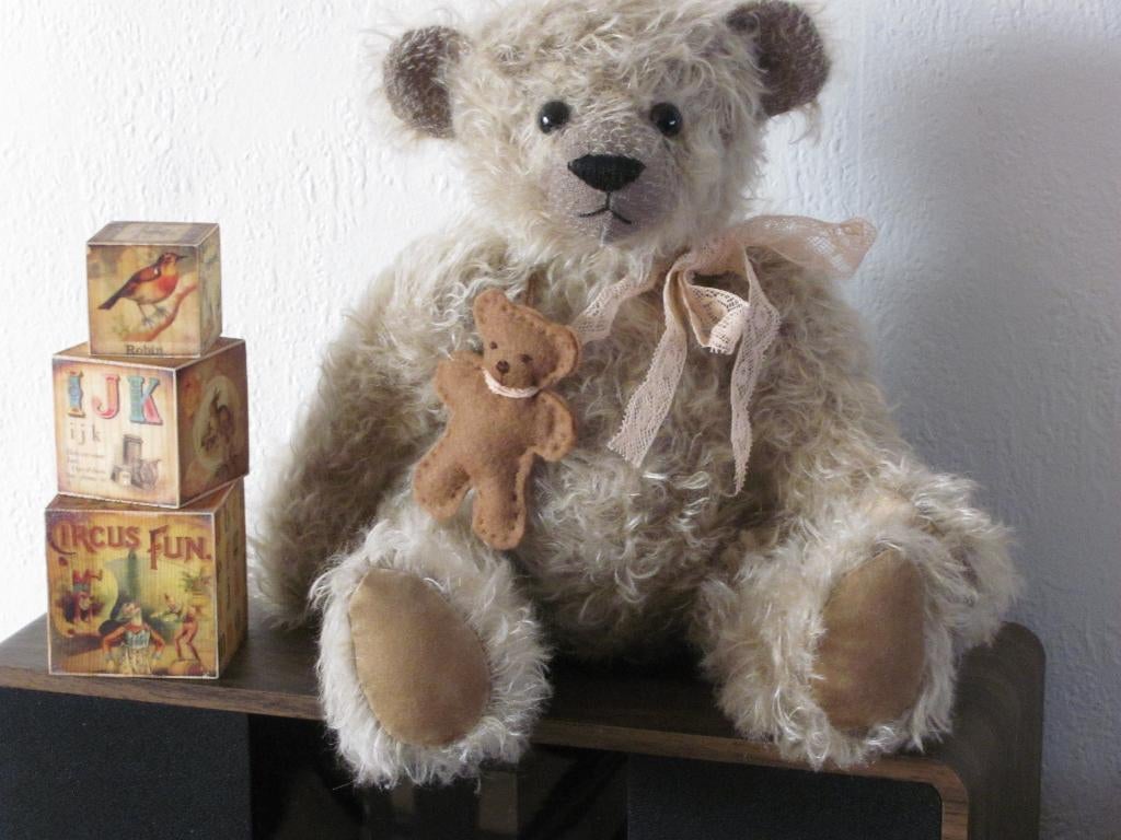Handgemaakte teddybeer STINE 35 cm, Collections, Ours & Peluches, Enlèvement ou Envoi, Neuf, Ours en tissus, Autres marques