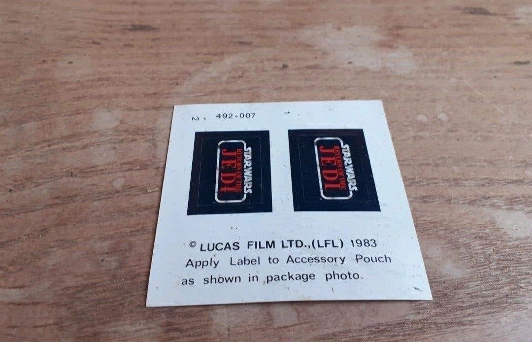 Star wars vintage Chewbacca bandolier strap stickers 1983, Verzenden, Zo goed als nieuw