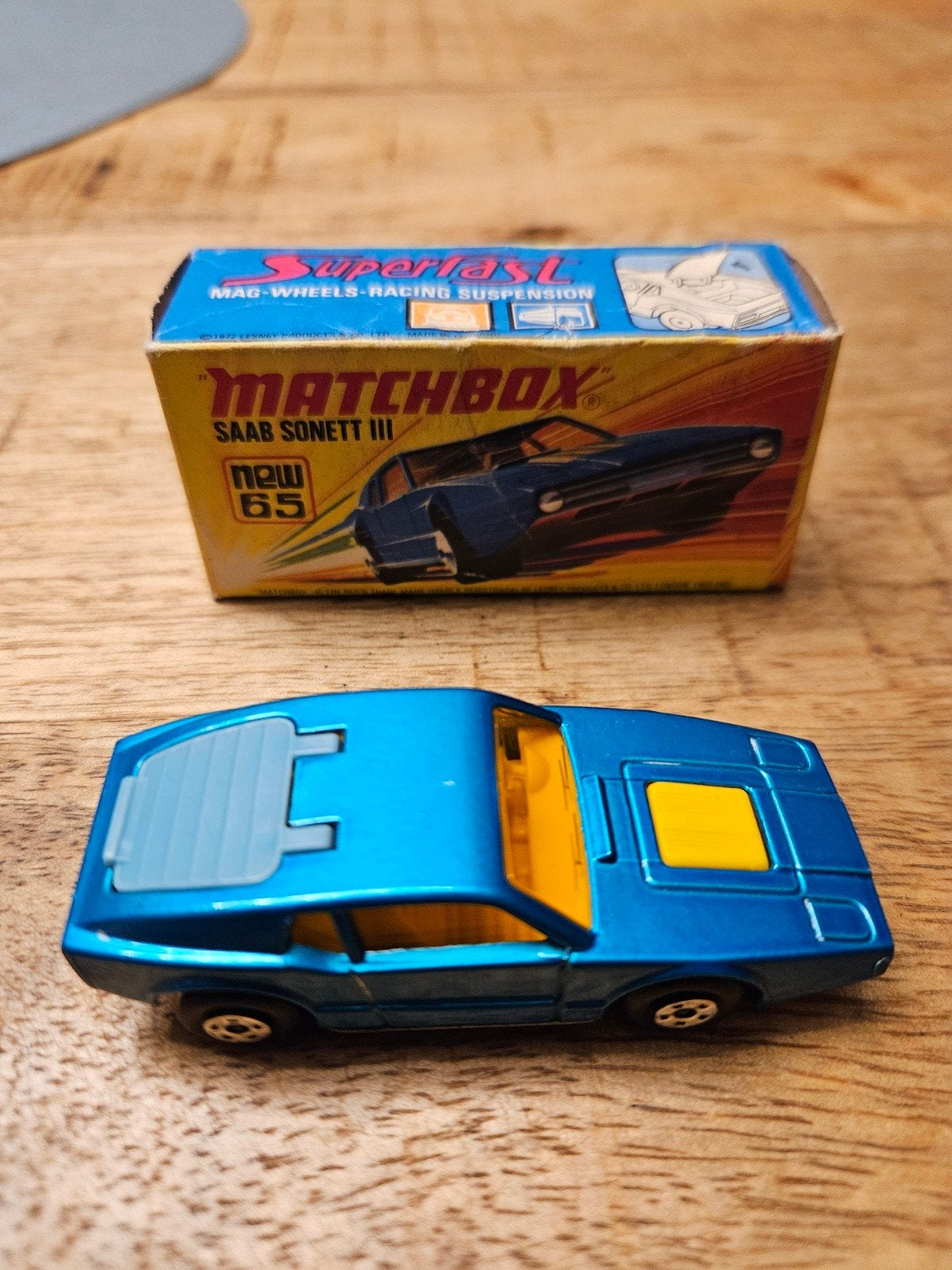 Matchbox Superfast nr65 Saab Sonett, Hobby en Vrije tijd, Ophalen of Verzenden, Zo goed als nieuw, Auto, Matchbox