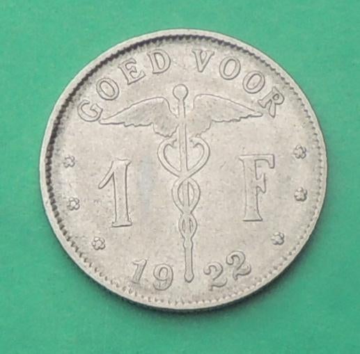 1922 Goed voor een frank, Timbres & Monnaies, Monnaies | Belgique, Envoi, Métal, Monnaie en vrac
