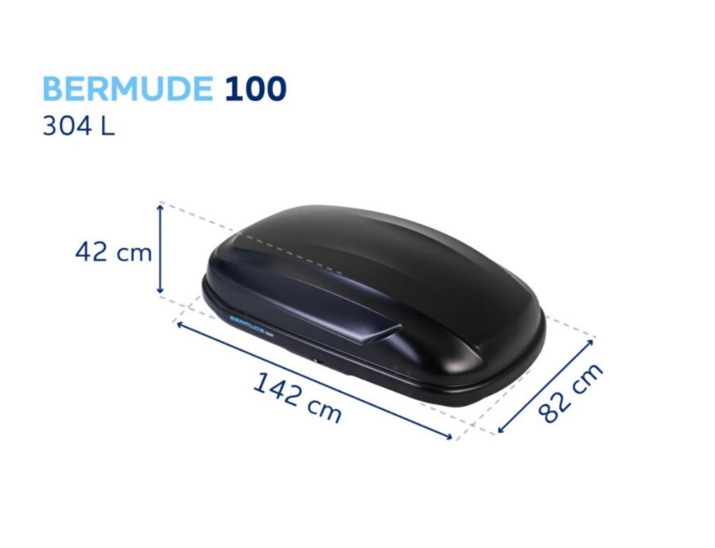 Coffre de toit NORAUTO Bermude 100 noir mat 304 L, Autos : Divers, Coffres de toit, Enlèvement, Comme neuf