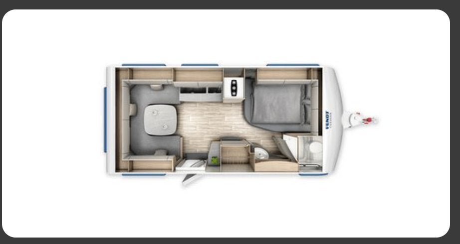 Caravan Fendt Bianco Selection 465 FSB, Grand lit, Jusqu'à 4, Poêle, Particulier