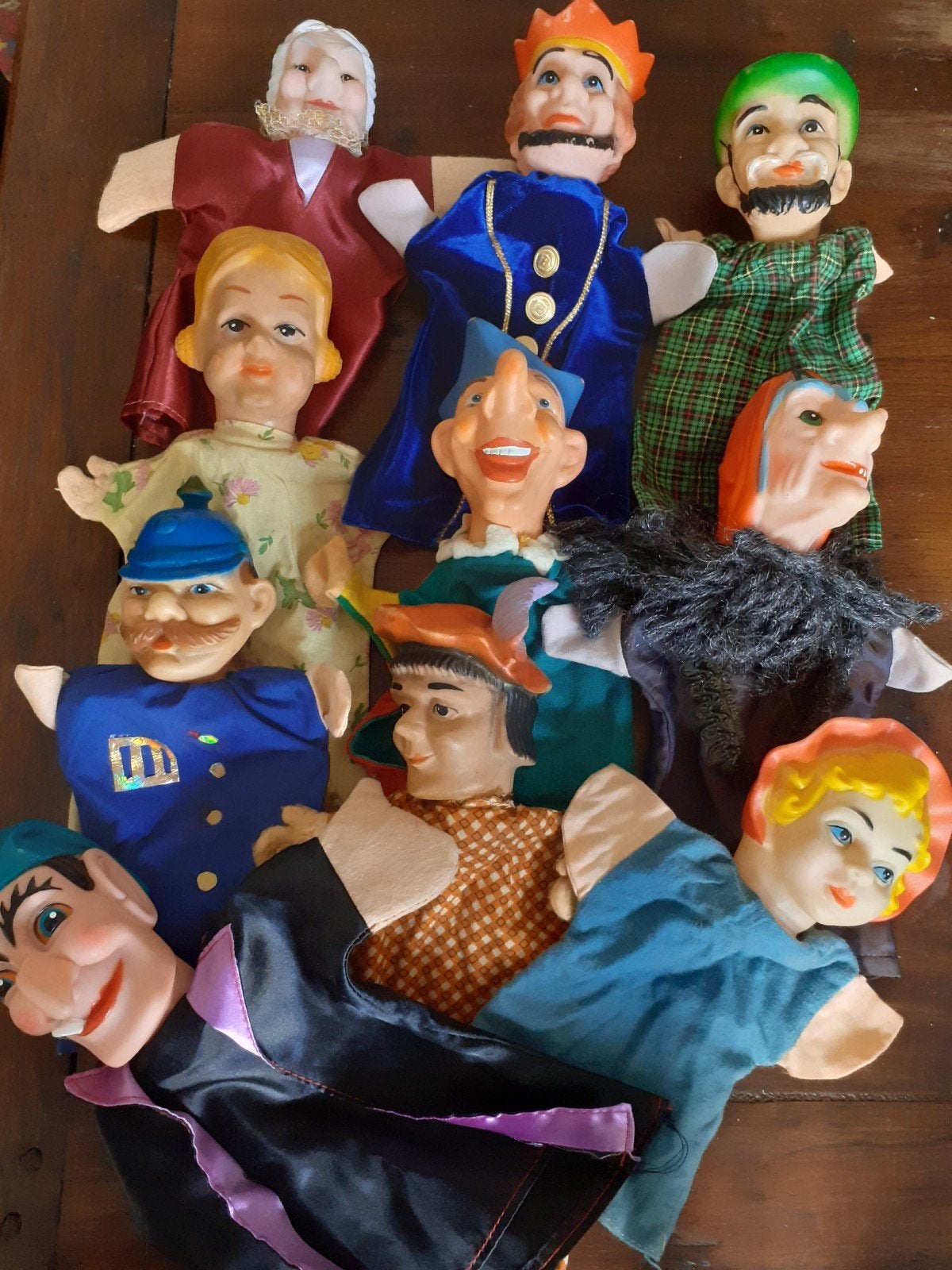 Retro handpoppen poppenkastpoppen ( A ), Ophalen of Verzenden