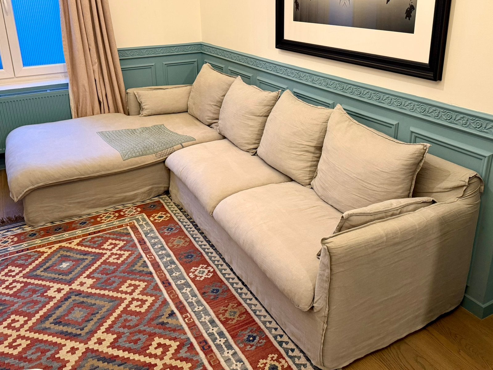 Grand canapé d’angle La Redoute Odna 4 places – petit prix, Maison & Meubles, Enlèvement, Utilisé