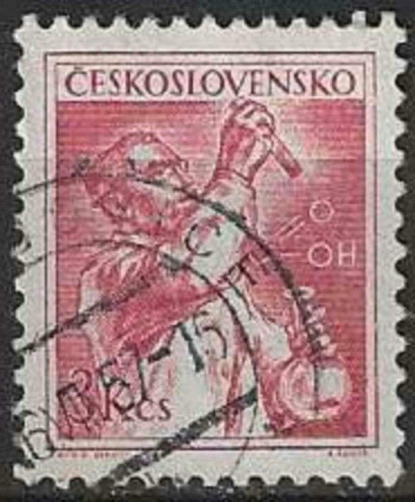 Tchécoslovaquie 1954 - Yvert 764 - Travailleurs (ST), Timbres & Monnaies, Timbres | Europe | Autre, Envoi, Affranchi