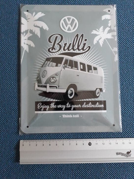 blikken wandbord vw volkswagen T1, Verzamelen, Ophalen of Verzenden, Nieuw