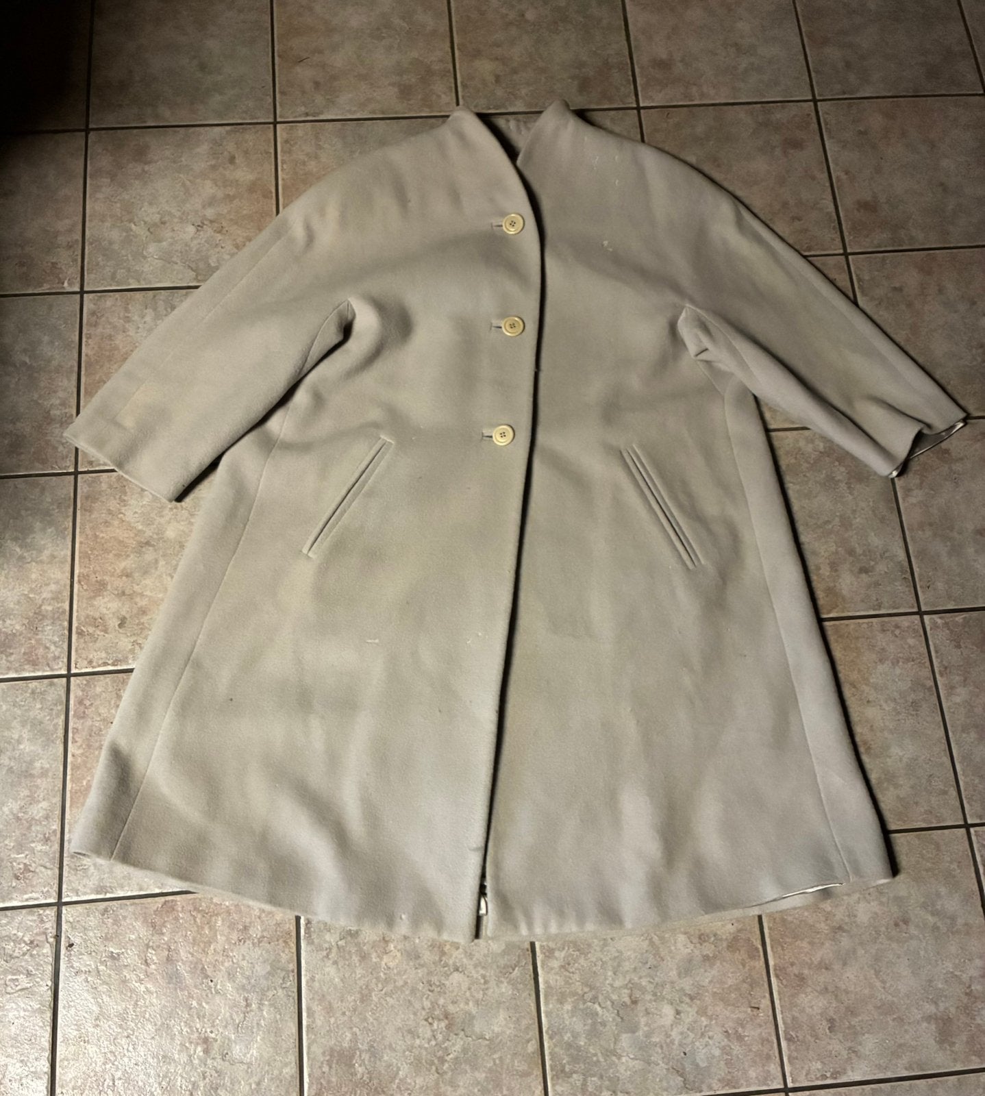 Lange jas voor dames - escada, Ophalen of Verzenden, Gedragen, Maat 42/44 (L), Beige
