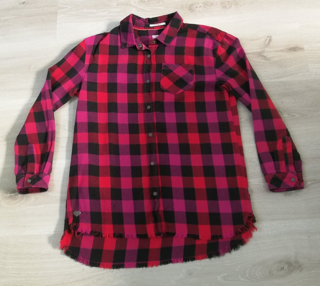 Geruit hemd America Today,maat 146, America Today, Meisje, Overhemd of Blouse, Ophalen of Verzenden