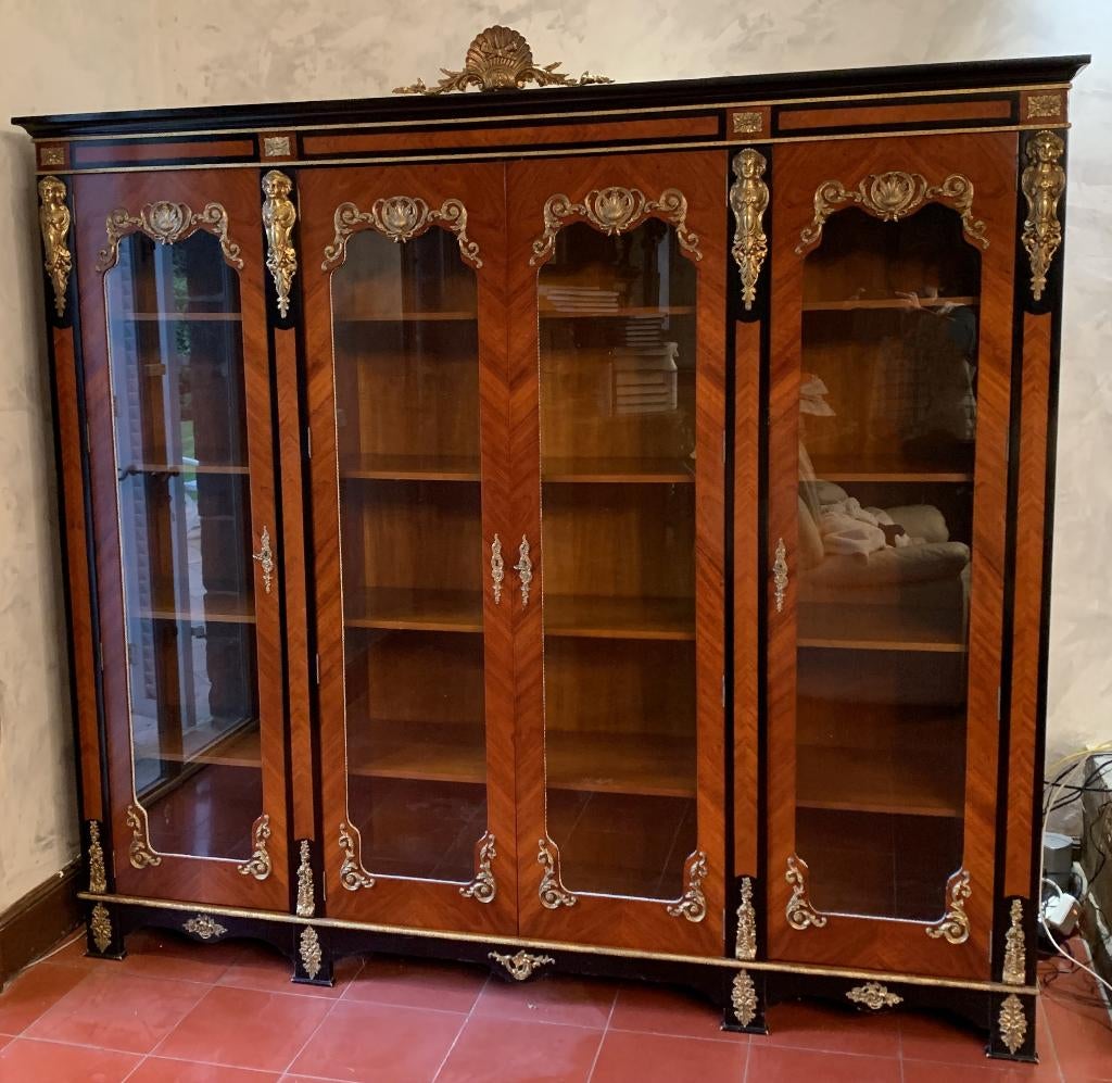Vitrine-bibliothèque, Maison & Meubles, Armoires | Bibliothèques, Style Louis XV-XVI, 25 à 50 cm, Avec porte(s), 200 cm ou plus