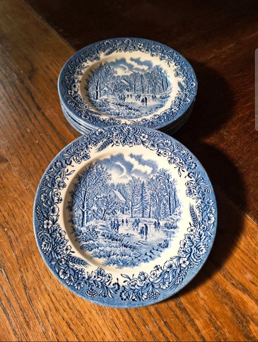 Vintage ontbijtborden Churchill - set van 6, Antiek en Kunst, Ophalen of Verzenden