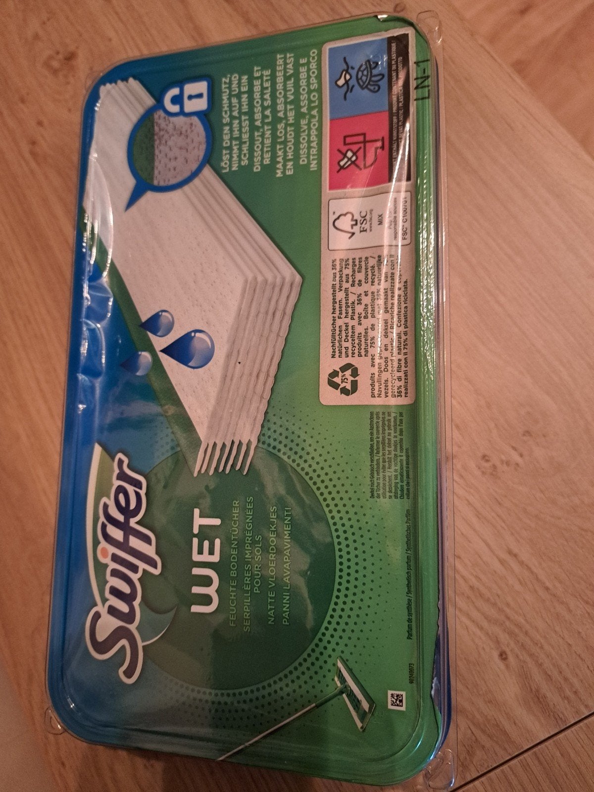 Swiffer wet, Enlèvement