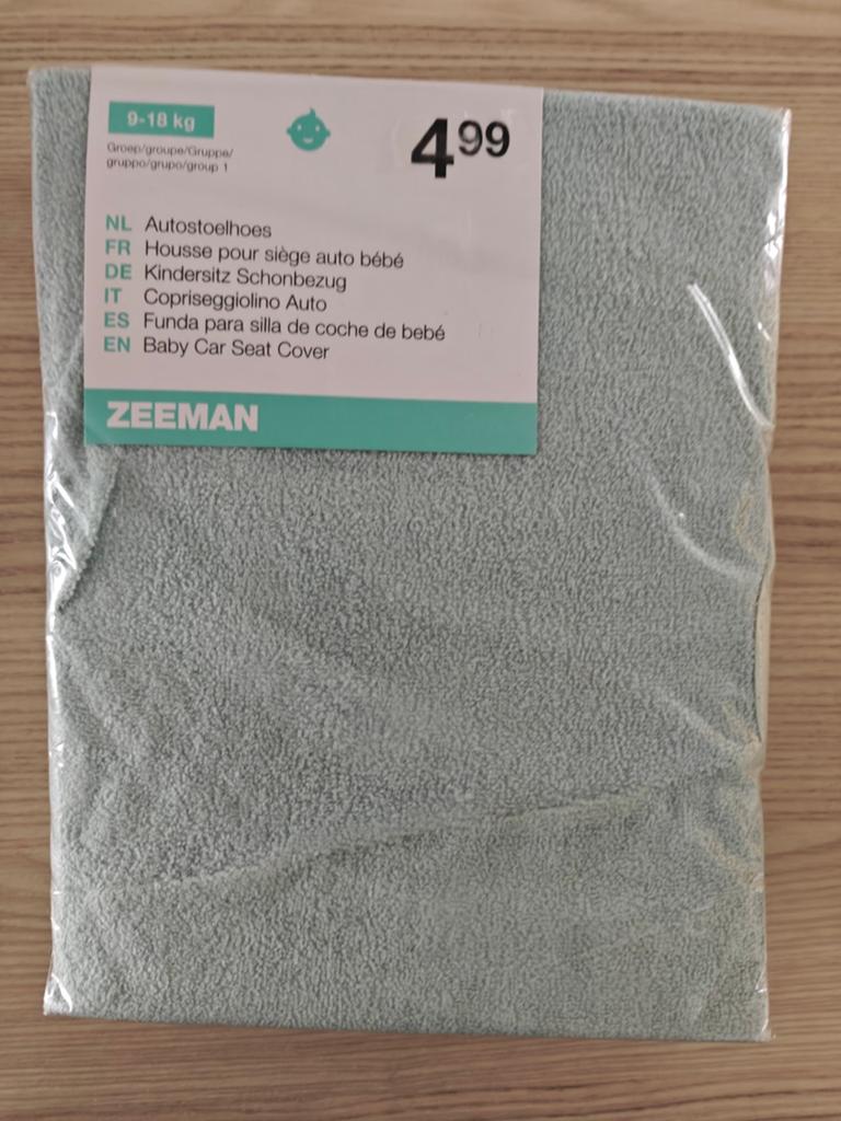 Nieuwe autostoelhoes 9 tot 18 kg mintgroen, Ophalen of Verzenden