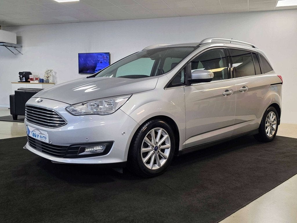 Ford Grand C-Max Grand C-Max 1.5 TDCi 7zit / Leder / Camera, Cuir, Argent ou Gris, Achat, Euro 6