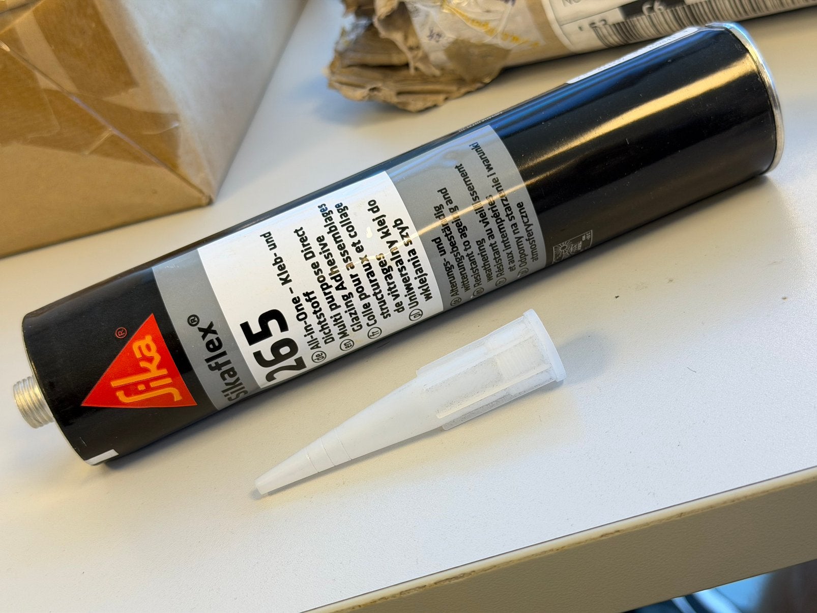 Sikaflex 265 Zwart 300ml Autoruiten Glaslijm autoruit Kit, Auto-onderdelen, Ophalen of Verzenden, Nieuw