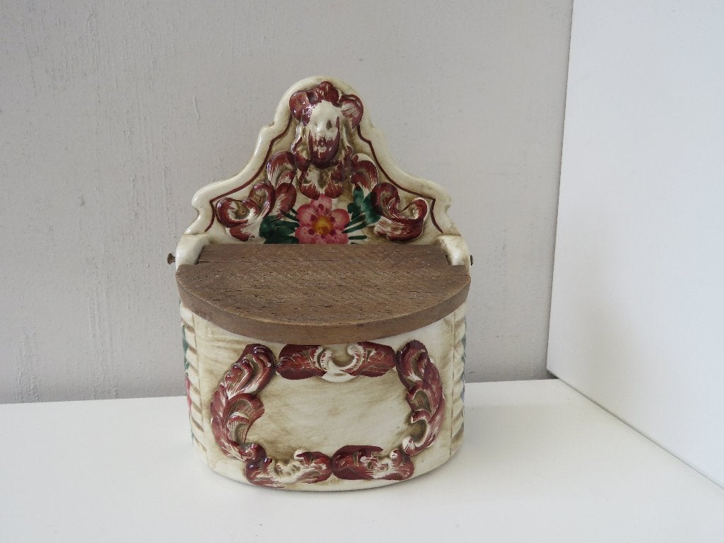 Vintage zoutpot Italiaans keramiek, Ophalen of Verzenden