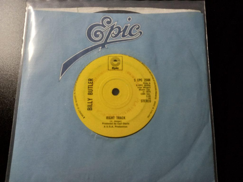 Billy Butler‎ — Right Track '7 Northern Soul, Popcorn, 7 inch, Utilisé, Housse de protection extérieure, Autres types