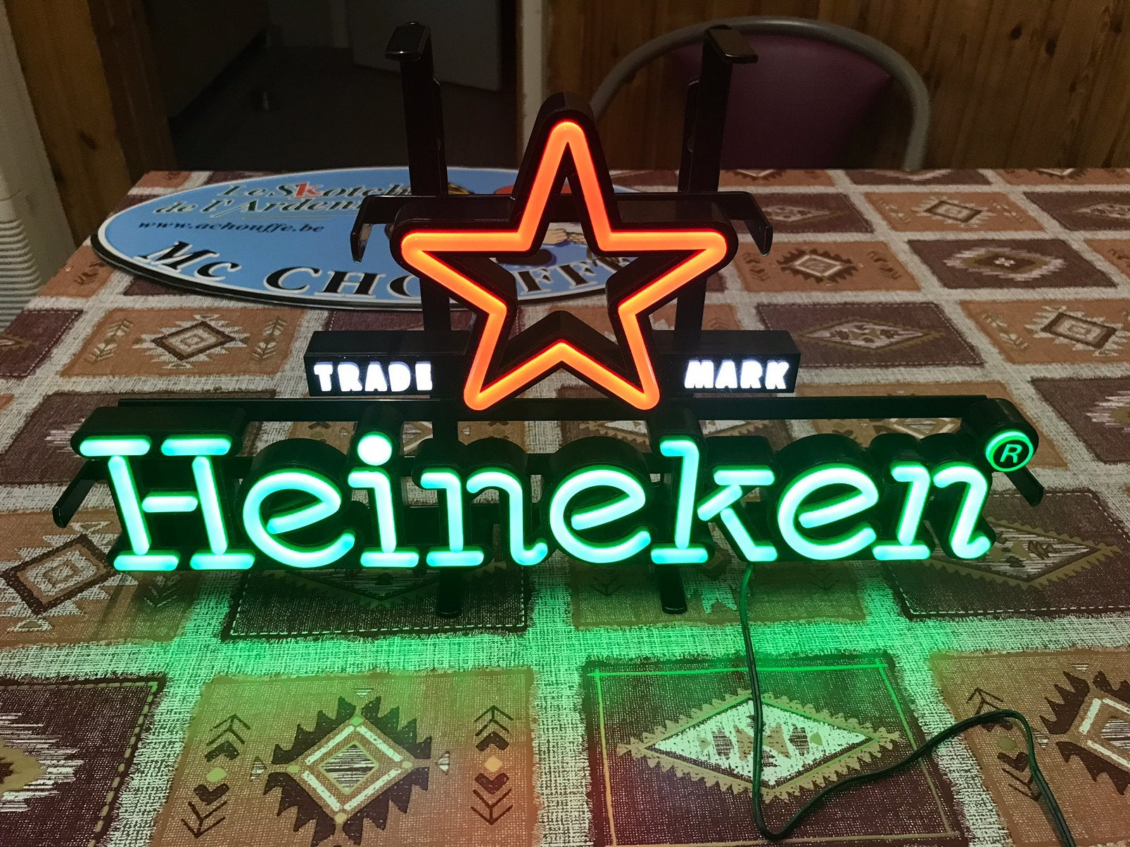 Publicité LED Heineken, Enlèvement ou Envoi, Comme neuf, Table lumineuse ou lampe (néon)