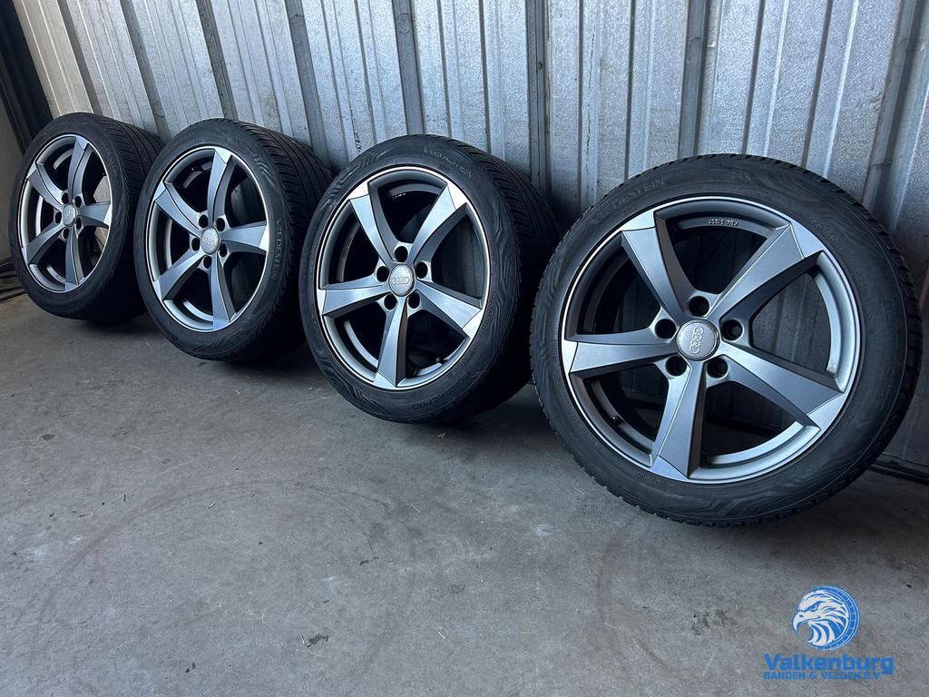 Audi Rotor look A3 VAG VW Golf Caddy Leon 17 inch velgen 5x1, Auto-onderdelen, Banden en Velgen, Gebruikt, -, -, Banden en Velgen
