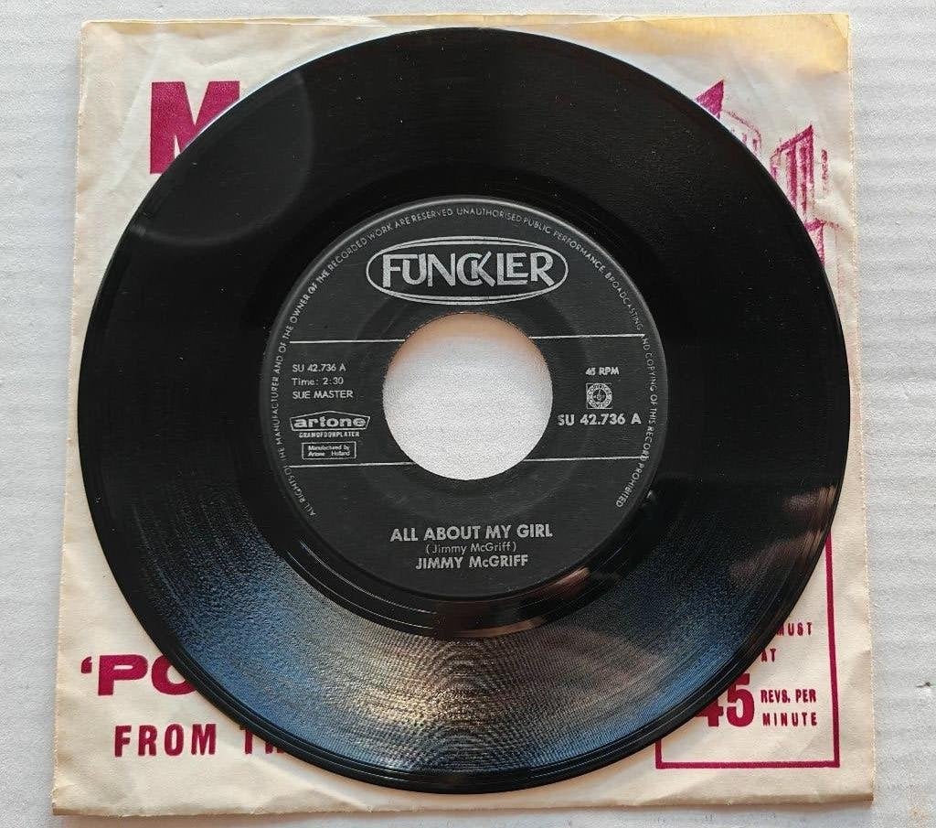 JIMMY McGRIFF - All about my girl (45t), CD & DVD, Enlèvement ou Envoi, Utilisé, 7 inch, Jazz et Blues