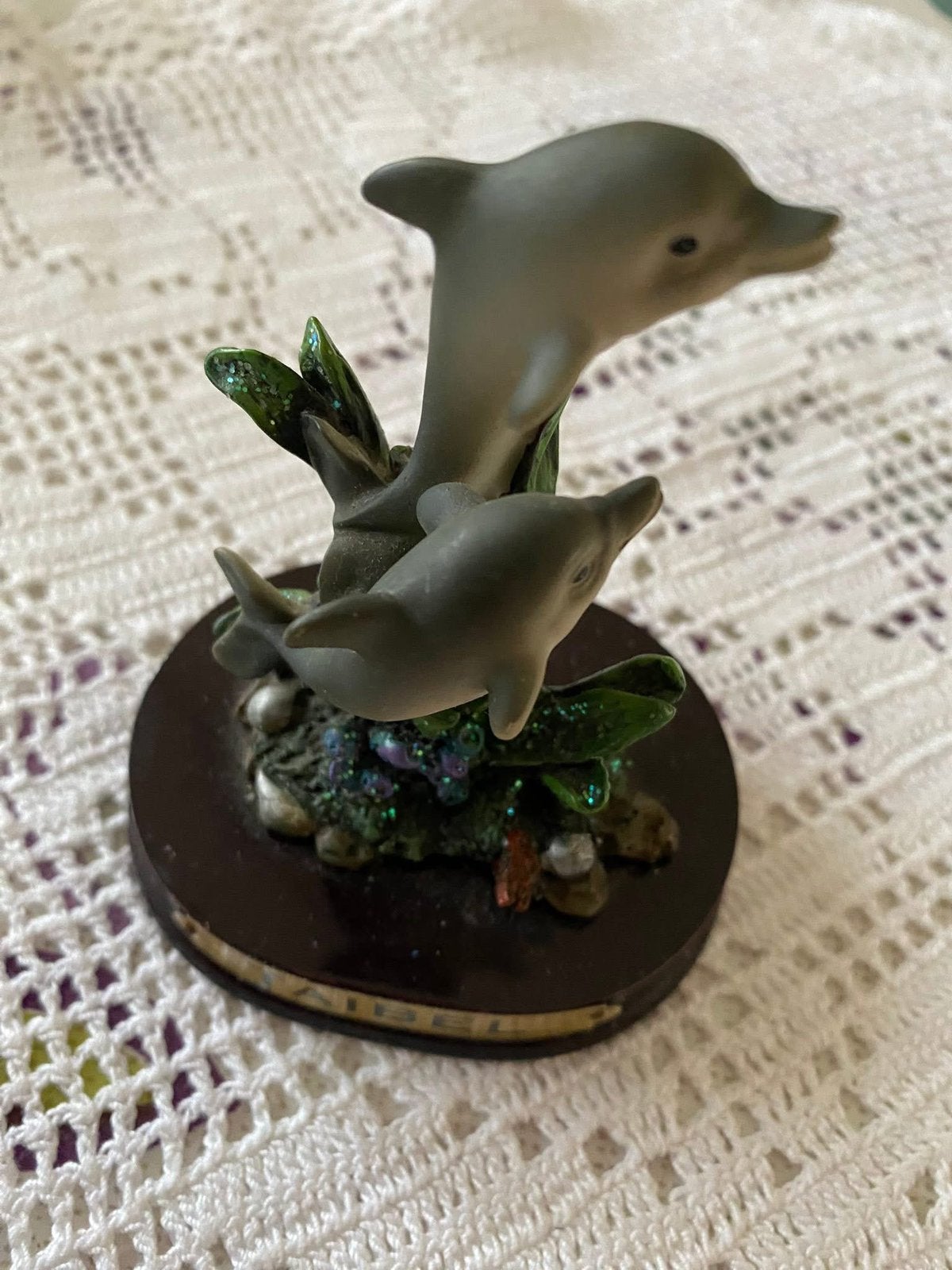 Figurine déco – Deux dauphins irisés, Collections, Enlèvement ou Envoi, Comme neuf