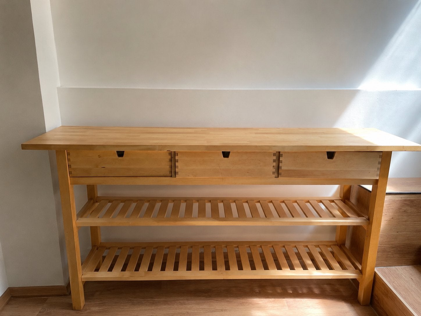 Massief houten console/opslageenheid, Huis en Inrichting, Kasten | Overige, Ophalen, Zo goed als nieuw