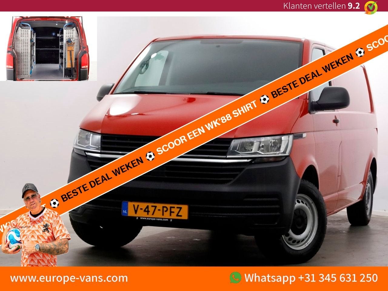 Volkswagen Transporter T6.1 2.0 TDI 110pk Lang Airco/Inricht, Auto's, Bestelwagens en Lichte vracht, Bedrijf, Onderhoudsboekje