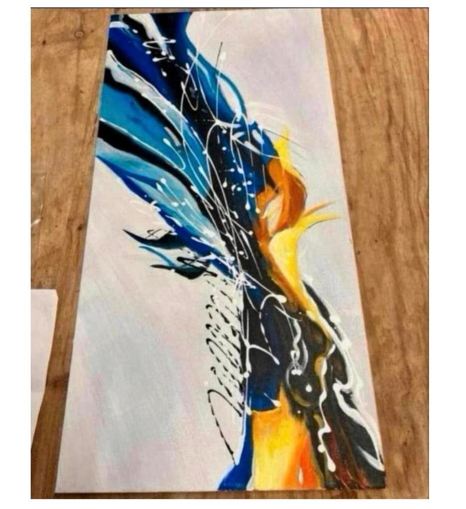 Toile, art abstrait, peinture, art, style moderne, Enlèvement ou Envoi