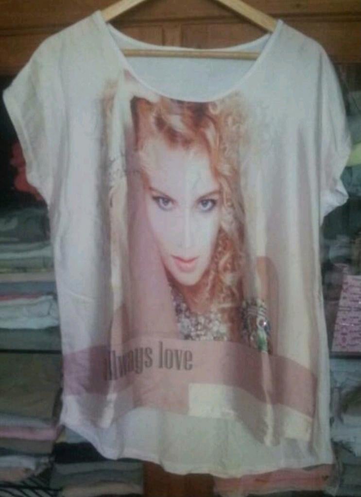 Prachtig satijn T-shirt large..achterkant stretch., Kleding | Dames, T-shirts, Made in Italy, Maat 42/44 (L), Ophalen of Verzenden