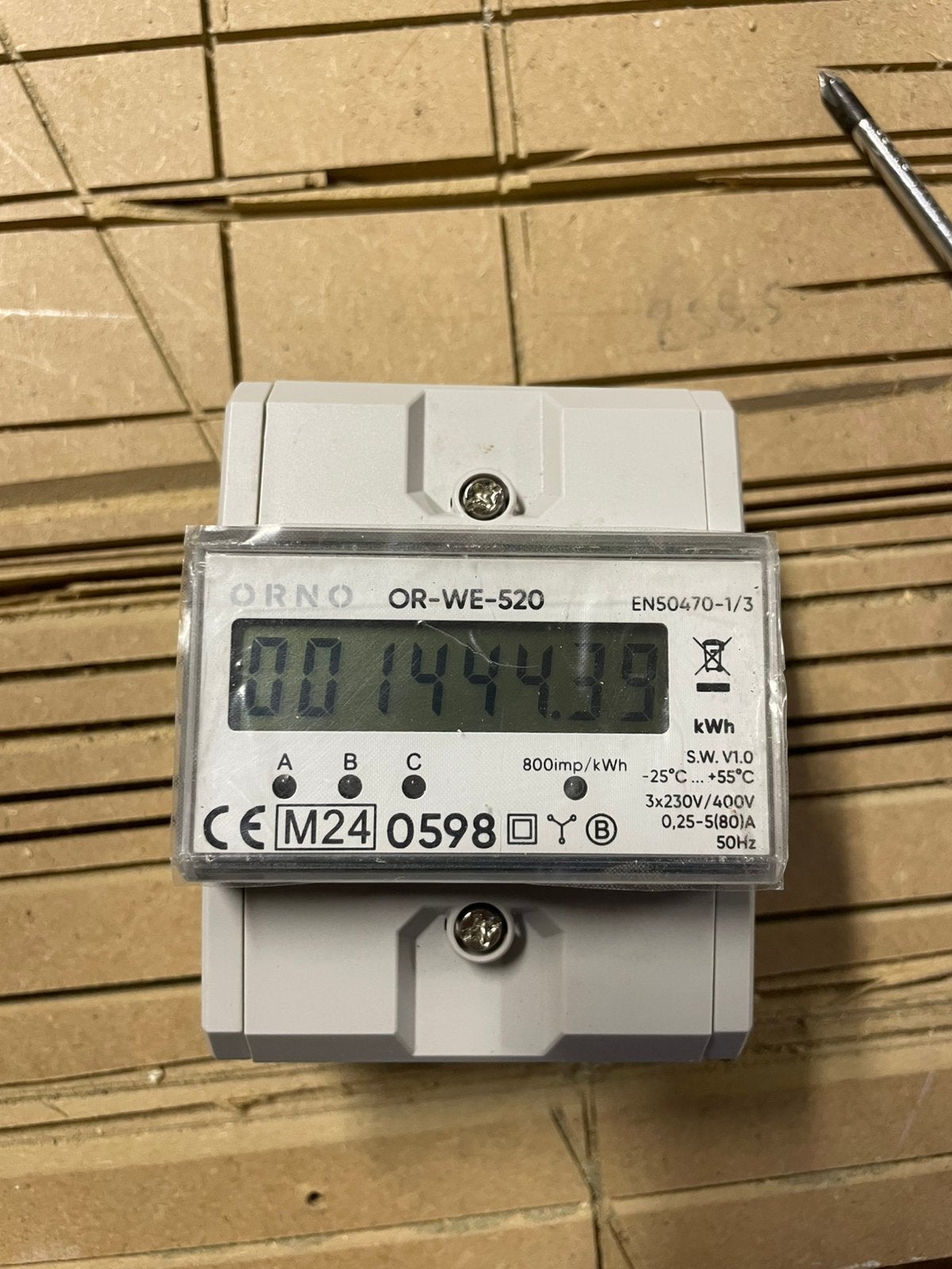 Compteur d'énergie triphasé, Bricolage & Construction, Enlèvement, Comme neuf