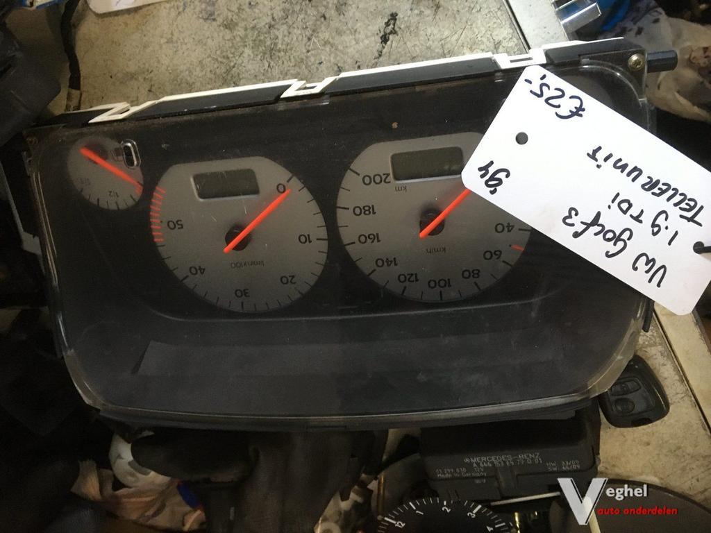 vw golf 3 tellerunit / klok 1.9tdi '94, Gebruikt, -, -, Ophalen of Verzenden