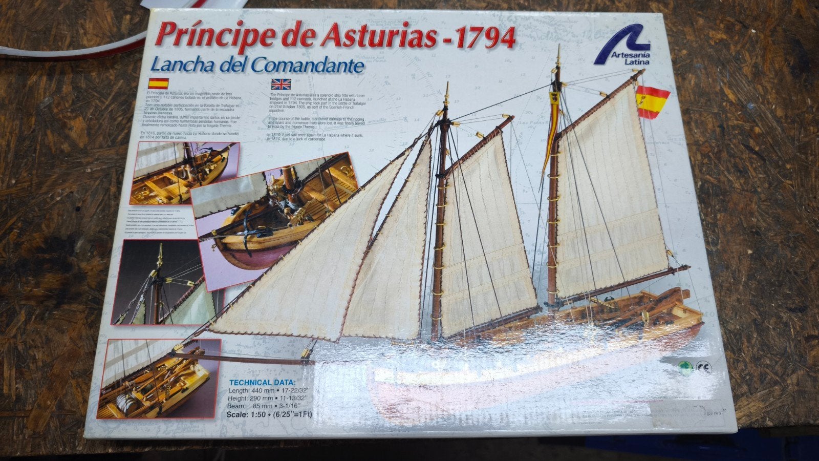 Artesania Latina Principe de Asturias 1794, Hobby & Loisirs créatifs, Enlèvement ou Envoi, Neuf, 1:50 à 1:200, Autres marques