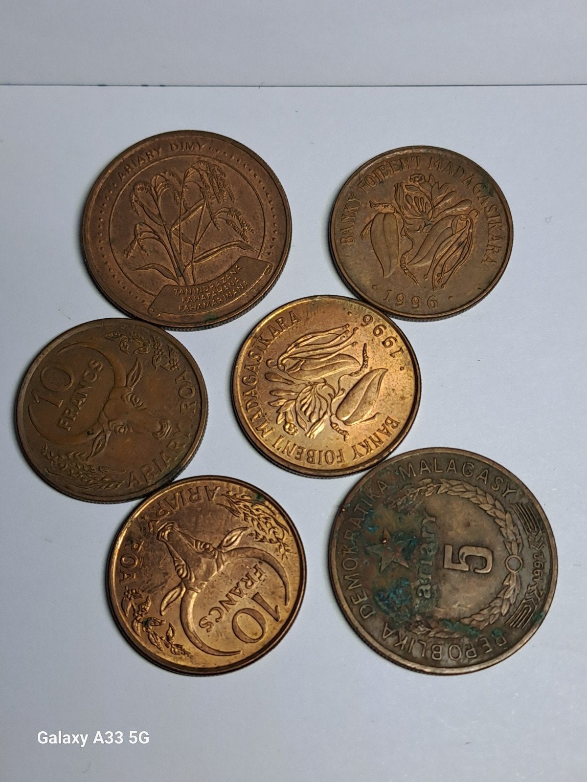 Madagascar- lot 6 pièces, Enlèvement ou Envoi, Monnaie en vrac