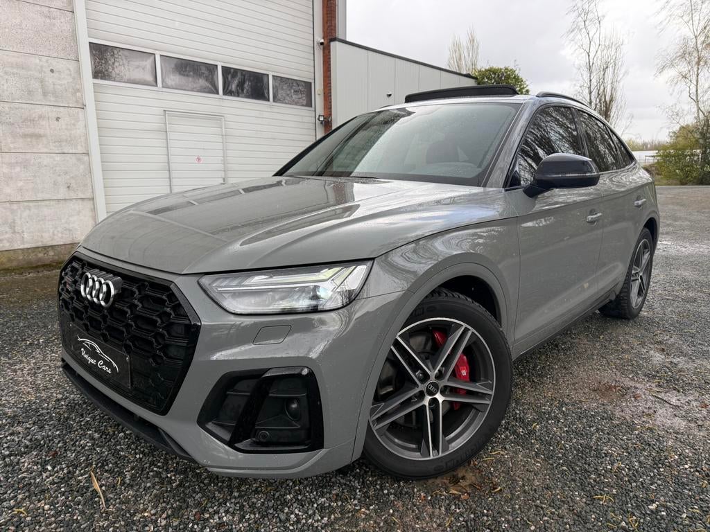 Audi SQ5 Coupé 3.0 TDi V6 - Pano - 347PK / 2021 - Nardo Grey, Auto's, Automaat, 2987 cc, Leder, Bedrijf