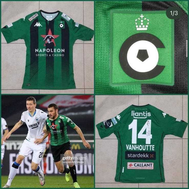 Matchworn Shirt Charles Vanhoutte Cercle Brugge, Enlèvement ou Envoi, Comme neuf, Maillot
