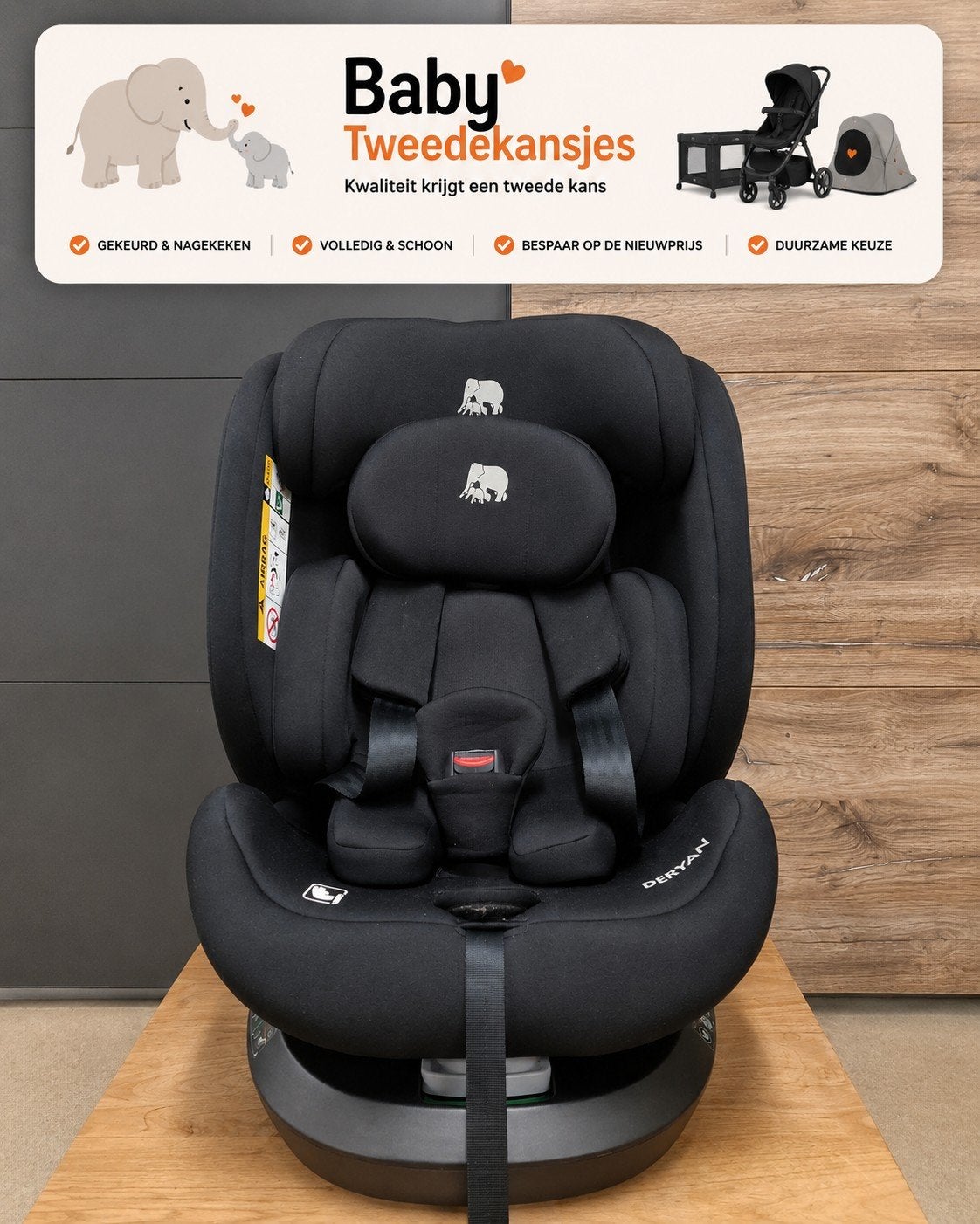 Cassie I-Size Autostoel - Outlet - Zwart, Kinderen en Baby's, Ophalen of Verzenden, Verstelbare rugleuning