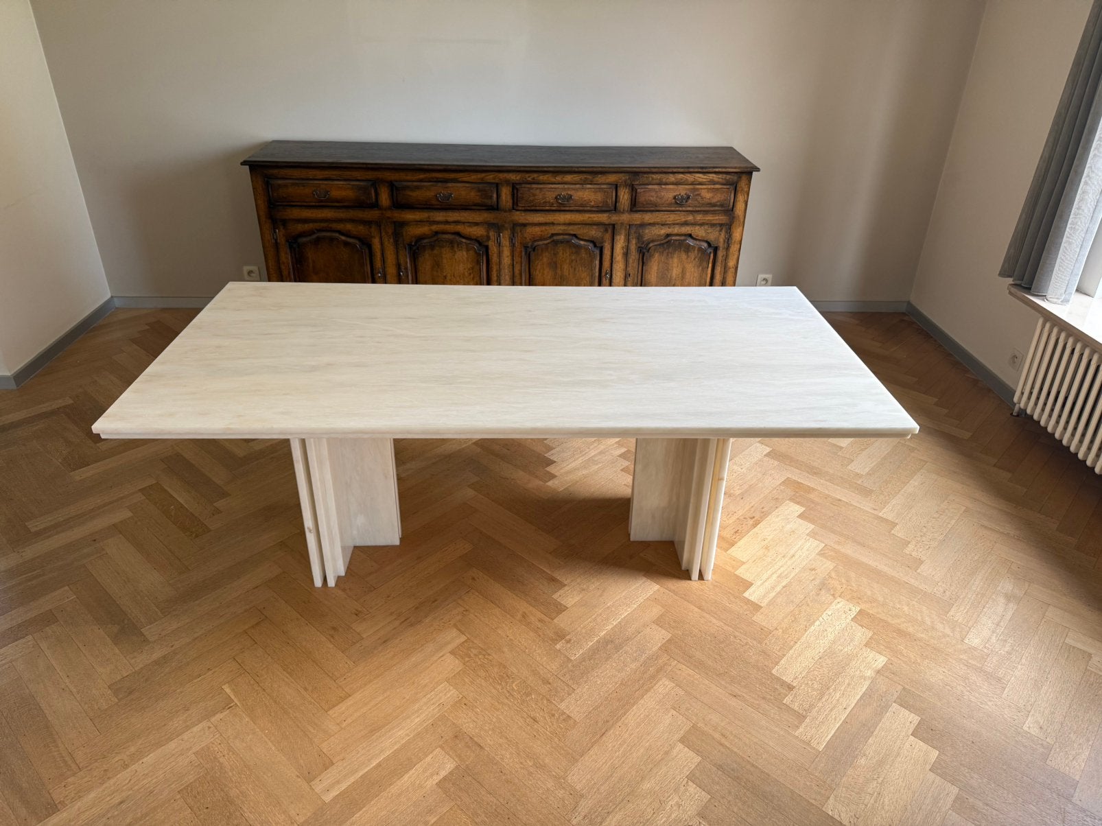 Eettafel marmer, Huis en Inrichting, Ophalen, Rechthoekig