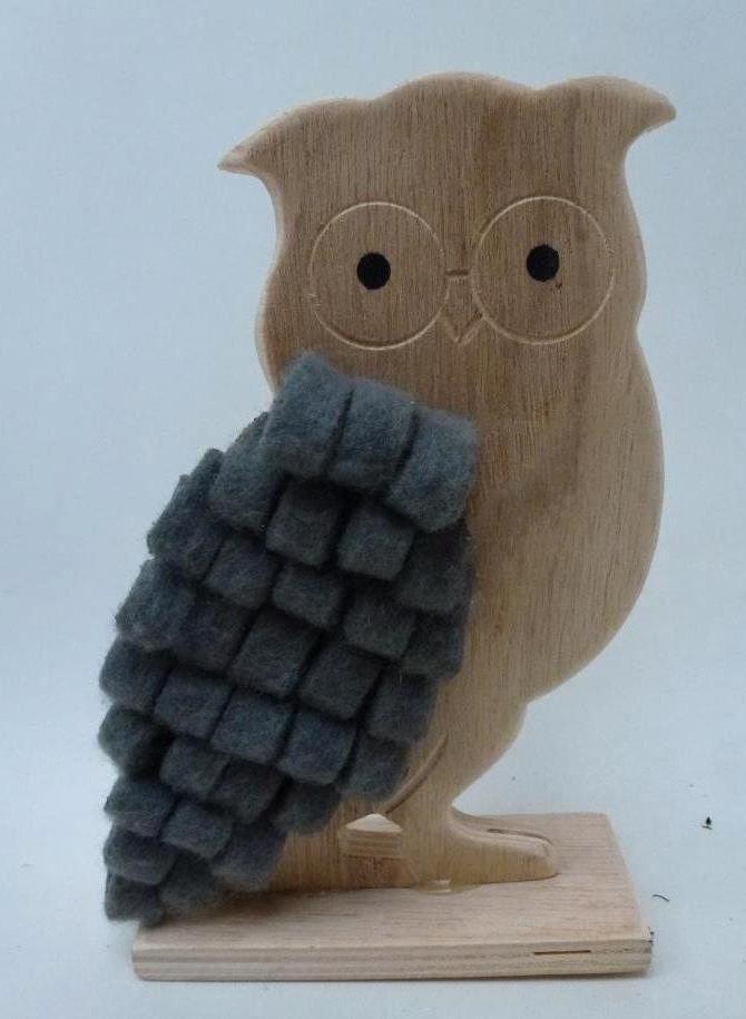 houten beeldje uil, Ophalen of Verzenden, Nieuw, Dier