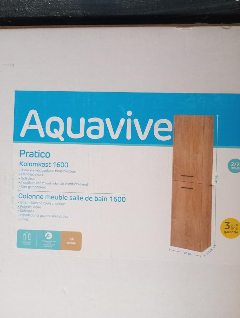 Colonne salle de bain, Neuf, 25 à 50 cm, Armoire (mi-)haute, Moins de 50 cm