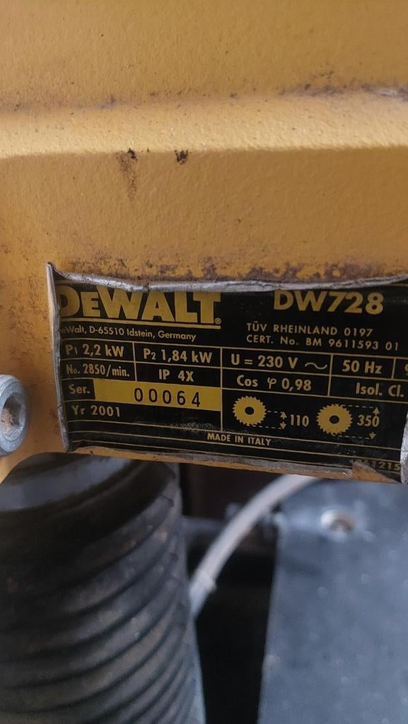 radiale zaag. Dewalt DW728 350 mm zaagblad, Ophalen, Gebruikt, Dewalt, 70 mm of meer